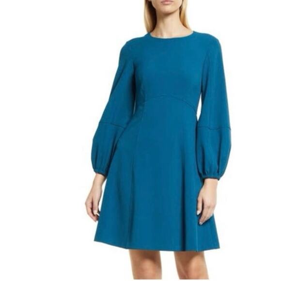 Eliza J Blue Long Sleeve Mini Dress Size 18 New - Picture 7 of 7